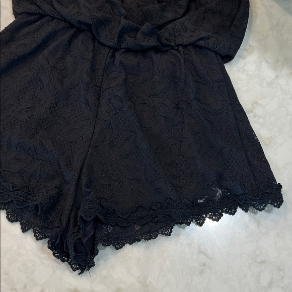 Free People Tahlia Black Lace Strapless Romper - Picture 9 of 10